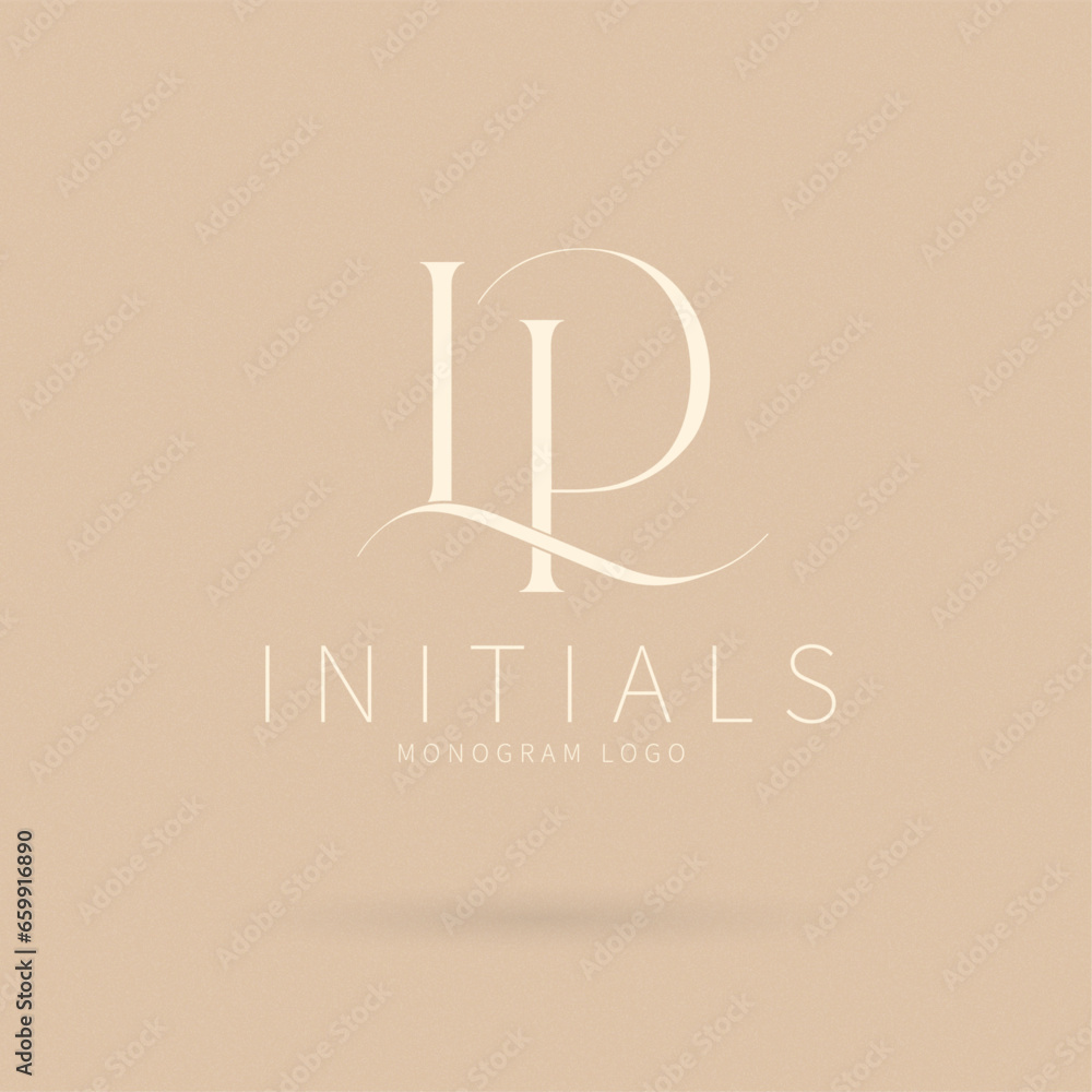 LP Typography Initial Letter Brand Logo, LP brand logo, LP monogram wedding logo, abstract logo design