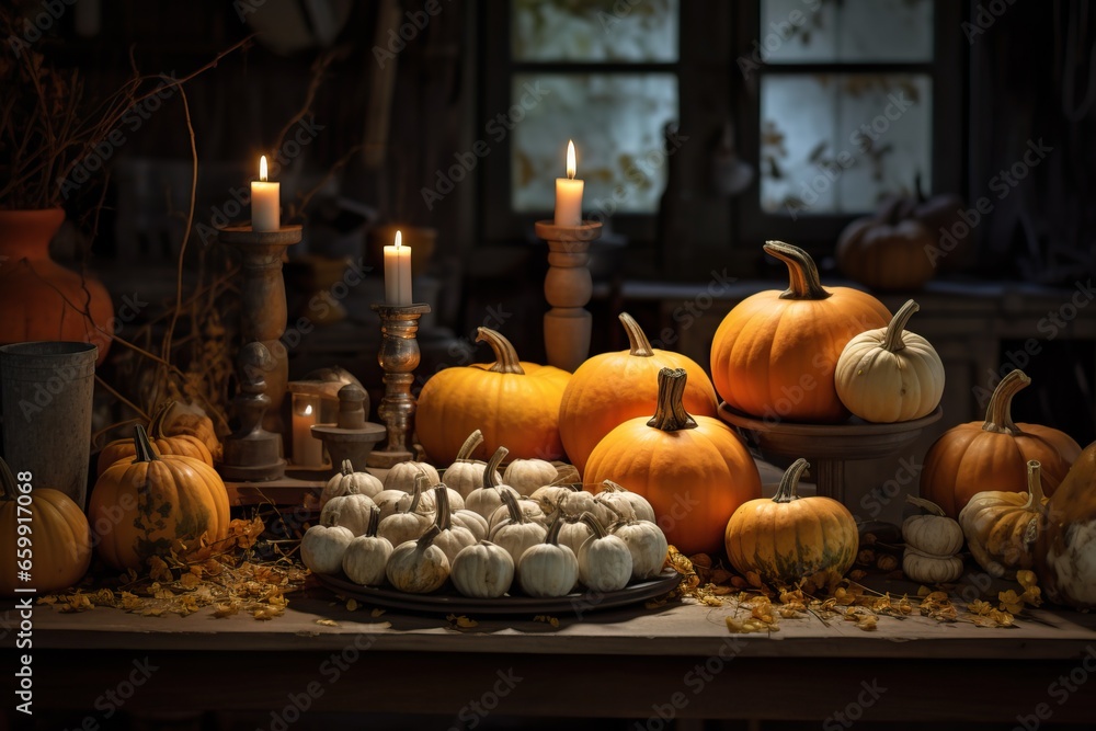 Vibrant Autumn Pumpkins Background Vibrant Autumn Pumpkins Background