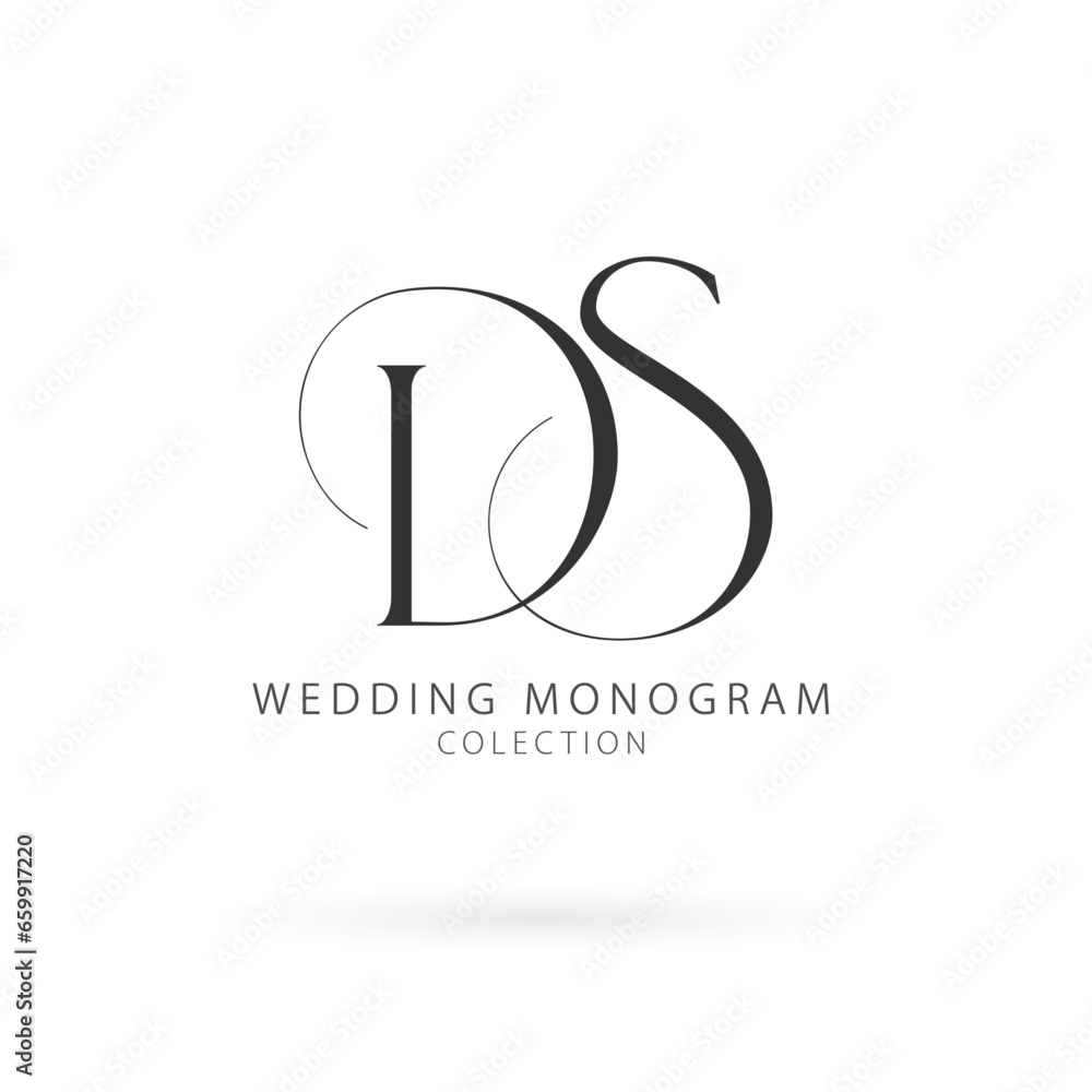 DS Typography Initial Letter Brand Logo, DSbrand logo, DS monogram wedding logo, abstract logo design DS Typography Initial Letter Brand Logo, DSbrand logo, DS monogram wedding logo, abstract logo design