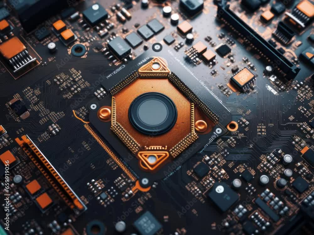 Technology background of the abstract computer motherboard, can be used in the description of technological processes, science. Background for business and advertising. Technology background of the abstract computer motherboard, can be used in the description of technological processes, science. Background for business and advertising.
