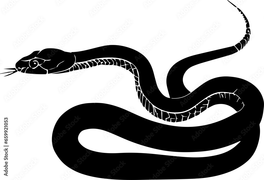 Obraz premium Green Rat Snake icon