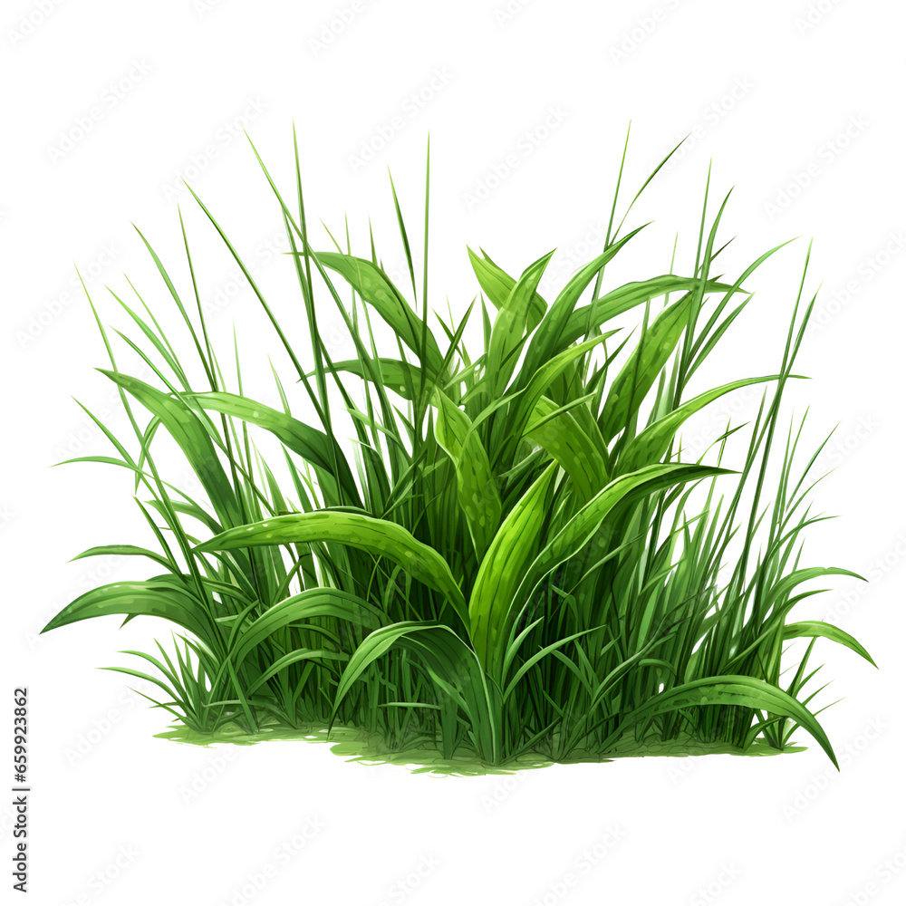 Fototapeta premium A blade of grass isolated on transparent background.