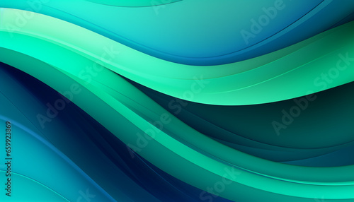 Abstract organic blue green lines as wallpaper background © rida