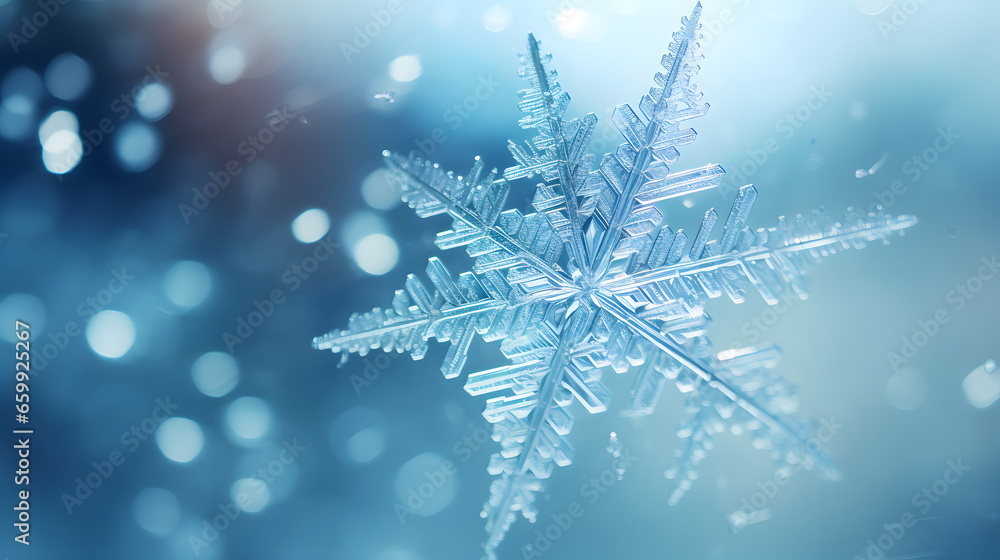 Macro Shot of snow flake Macro Shot of snow flake