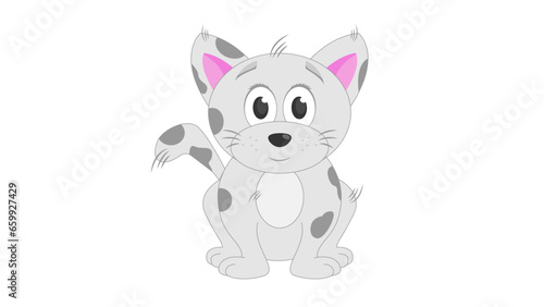 cartoon grey cat