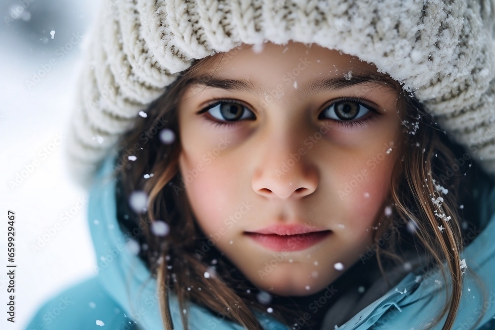 Young girl in the snow Young girl in the snow