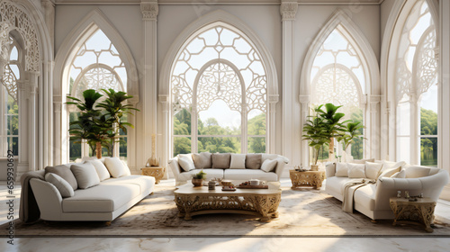 Luxury eastern interior design of modern living room