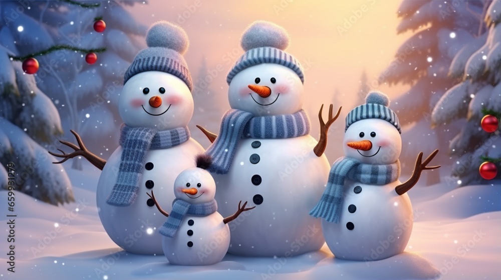 snowman on the snow snowman on the snow