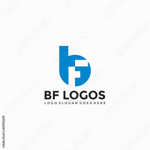 BF FB Letter logo vector image