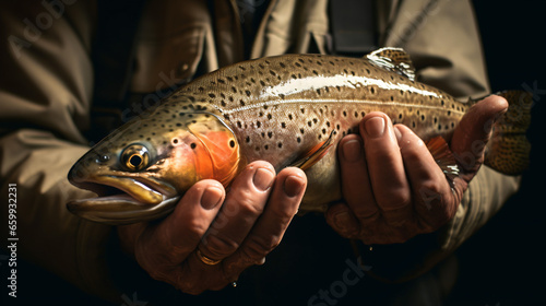 Man holding trout