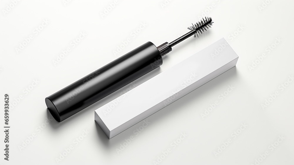 Eyelash mascara mockup on a white background Eyelash mascara mockup on a white background