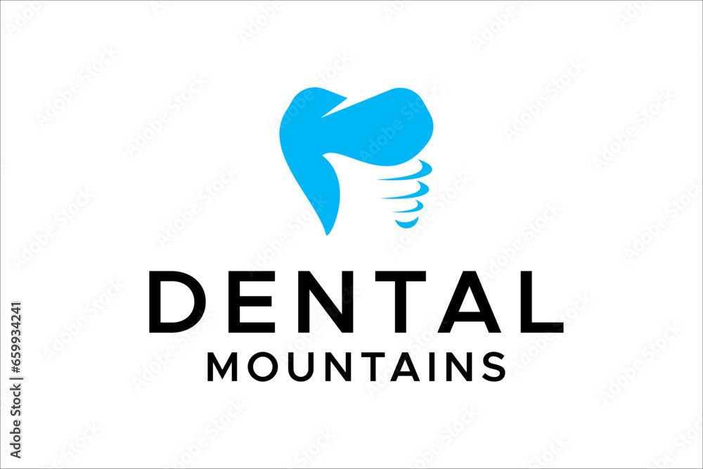 dental logo with a mountain feel implants