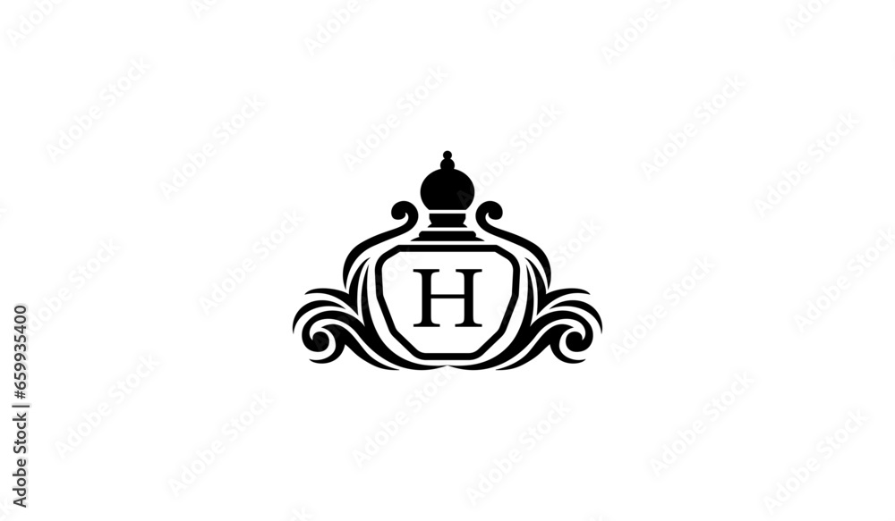 Illustration of a Temple Logo H Illustration of a Temple Logo H