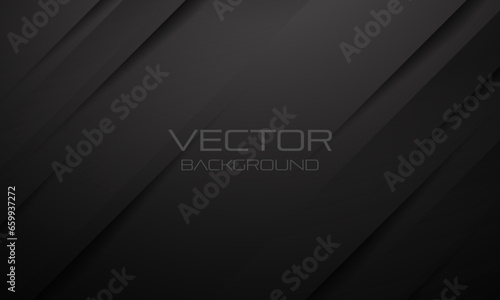 Modern black slice background with diagonal lines and shadows