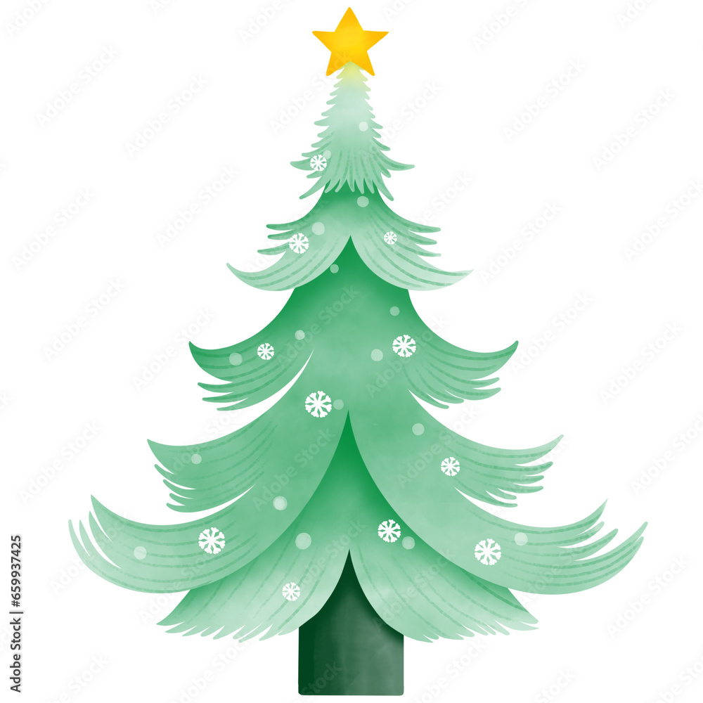 Obraz premium green christmas tree