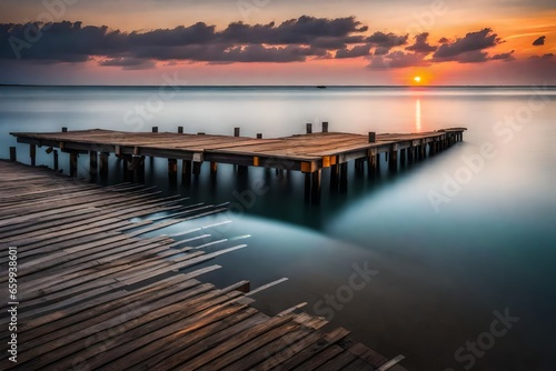 sunset on the pier © farzana