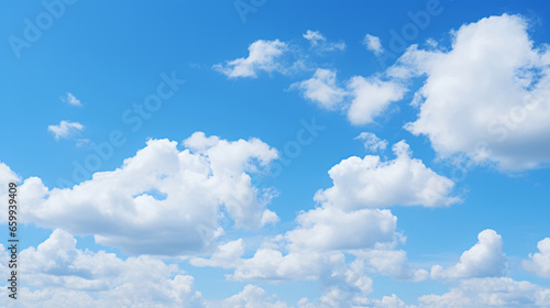 View of Clouds against blue sky. Background  wallpaper. Copy space concept.