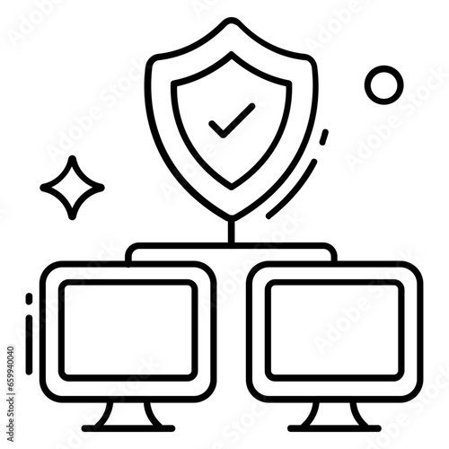 Free Download Editable design icon of computer security  - GFXLoad