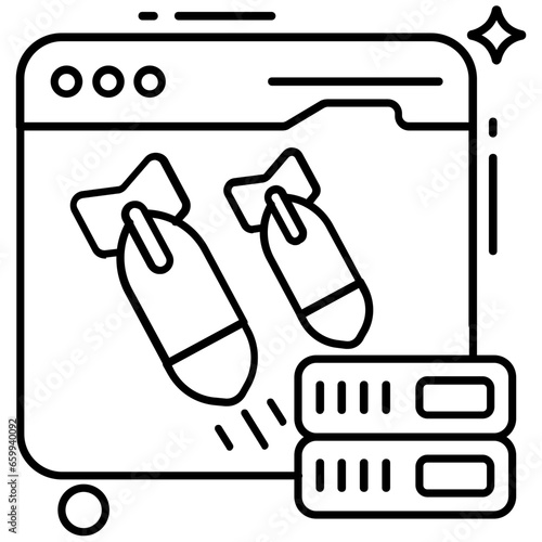 An icon design of ddos attack 