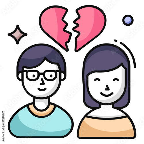 Trendy vector design of breakup