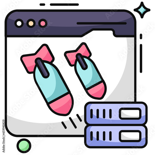 An icon design of ddos attack 