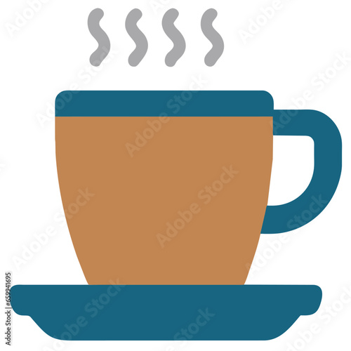 Vector aislado icono taza de café humeante