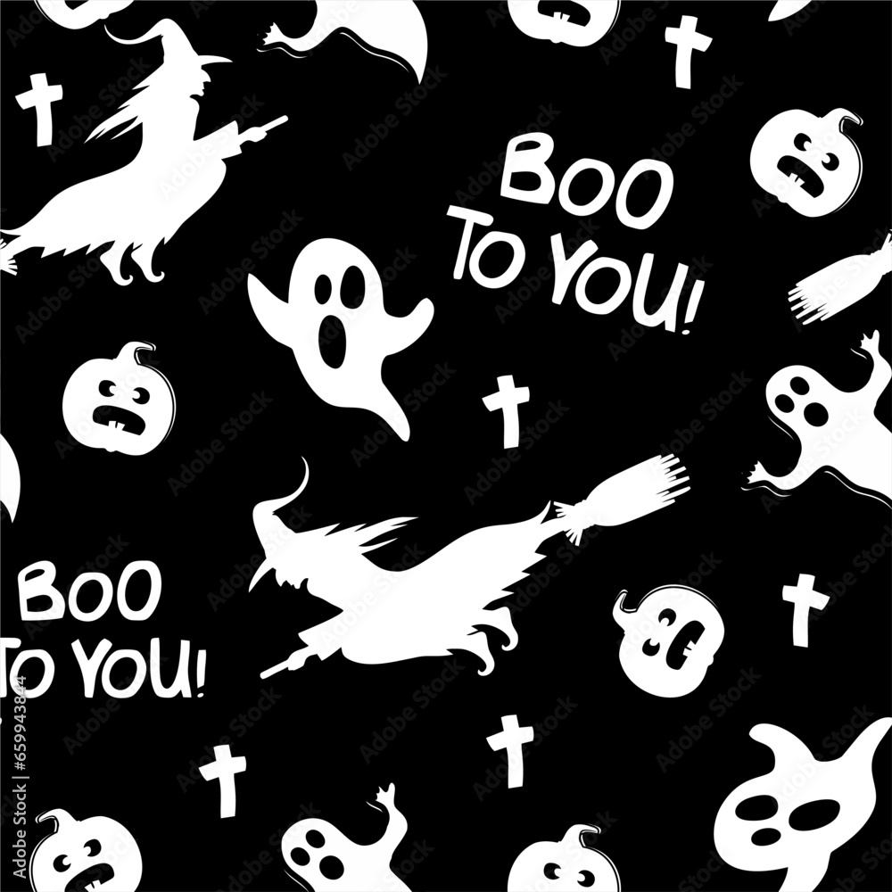 Fototapeta premium Halloween seamless pattern