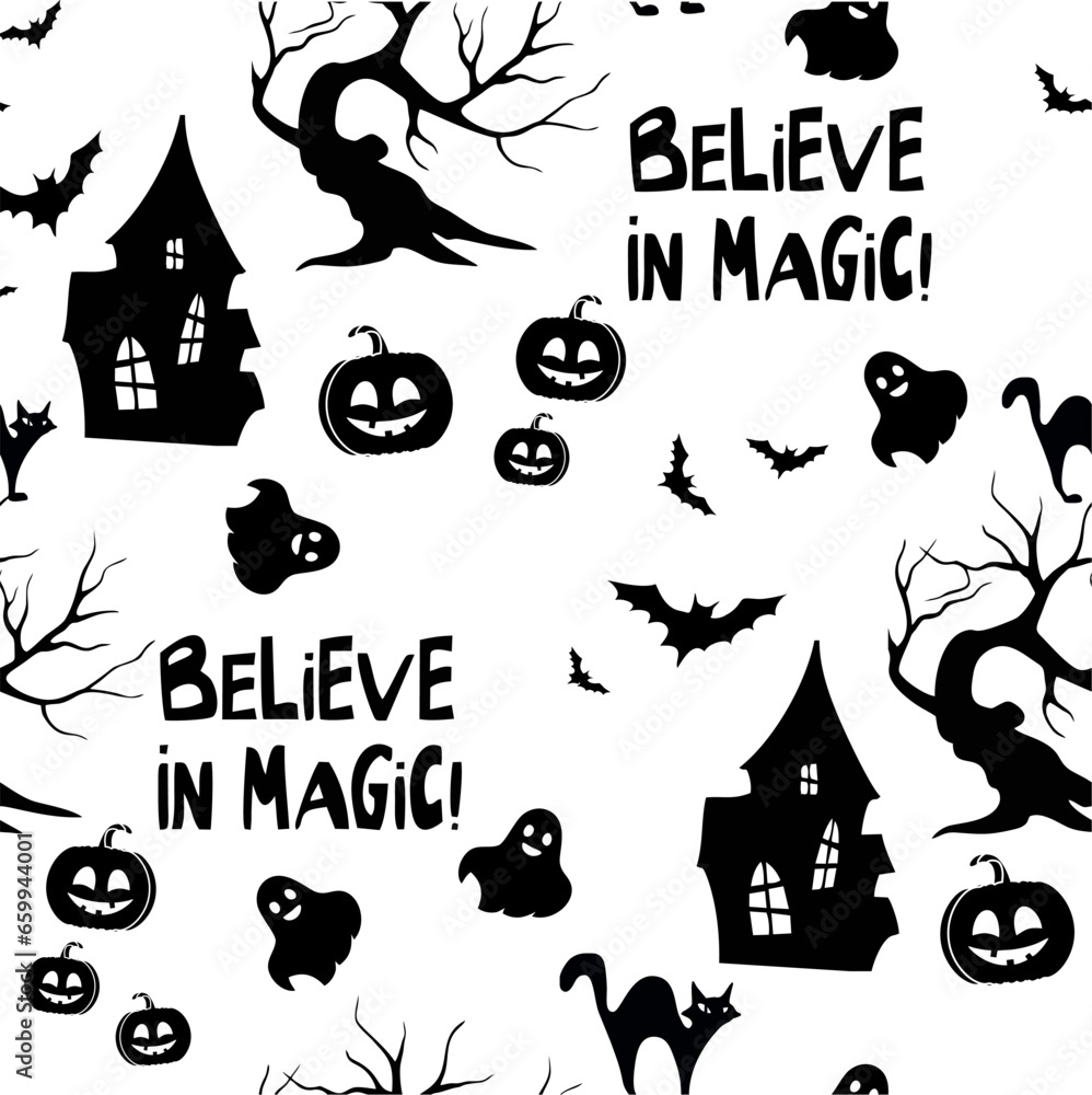 Halloween seamless pattern