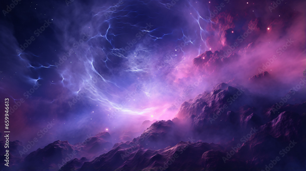 Neon Nebula high resolution 13k background