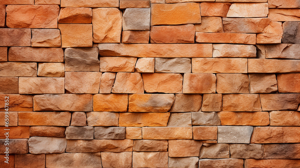 Obraz premium brown rock stone wall