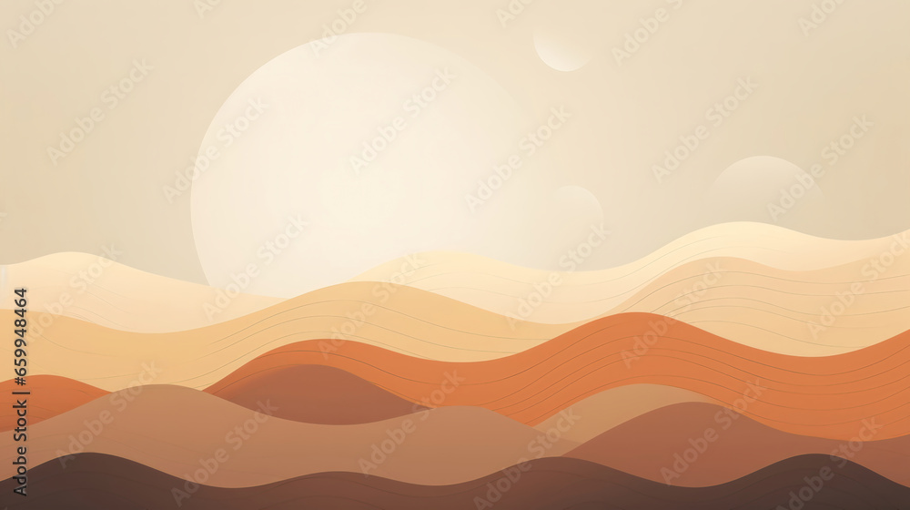 Minimalistic and Artistic Background with Line Art and Earthy Texture