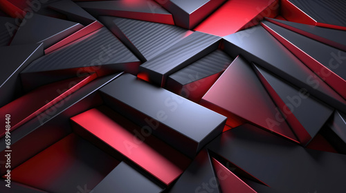 Mesmerizing 3D Style Geometry Abstract Background in Vibrant Colors, Ideal for Modern Designs and Artistic Concepts