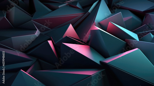 Mesmerizing 3D Style Geometry Abstract Background in Vibrant Colors, Ideal for Modern Designs and Artistic Concepts