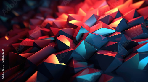 Mesmerizing 3D Style Geometry Abstract Background in Vibrant Colors, Ideal for Modern Designs and Artistic Concepts