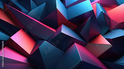 Mesmerizing 3D Style Geometry Abstract Background in Vibrant Colors, Ideal for Modern Designs and Artistic Concepts