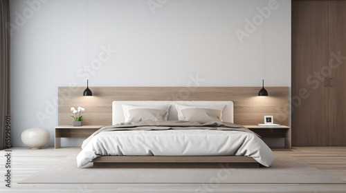 Perspective of modern bedroom