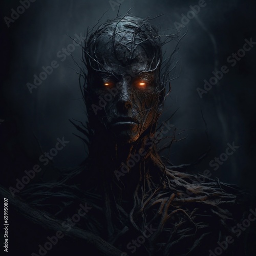 Horror dark man portrait