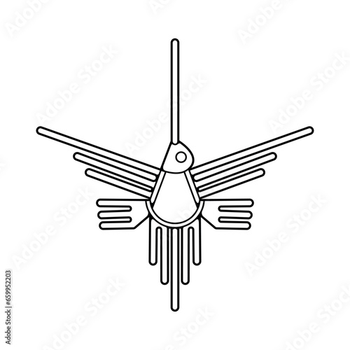 Vector Peru Lines Nazca Icon Illustration Isolated