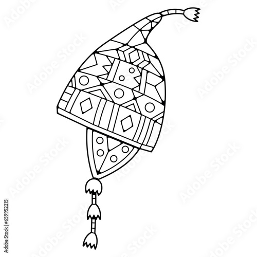 Vector Traditional Peru Hat Icon Illustration Isolated