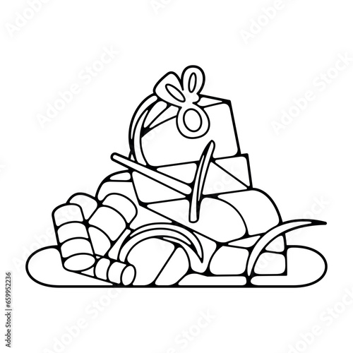 Vector Traditional Peru Food Ceviche Icon Illustration Isolated