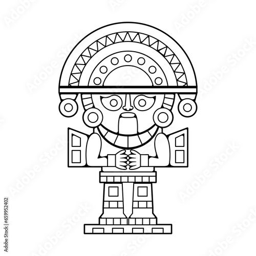 Traditional Inca Symbo Tumi Icon Illustration Isolated