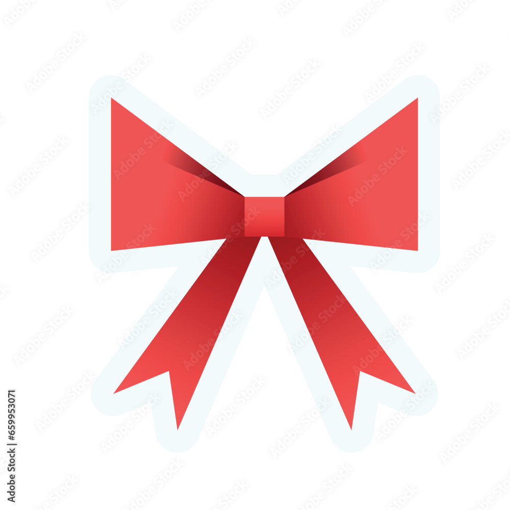 Vector Bow Icon Art Deco Retro Illustration Isolated