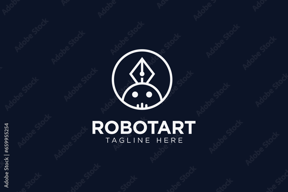 Robot art logo and vectors Robot art logo and vectors