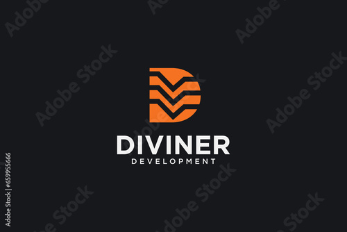 D latter real estate logo