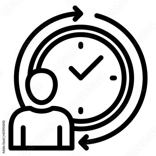 Activity Icon. Included in Business Management Outline Icon. Comprises essential, sleek icons representing various aspects of effective organizational leadership and administration.