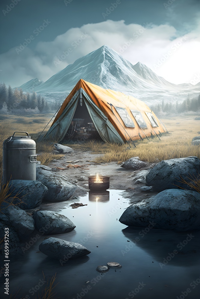 realistic survival scenario realism 4K transparent background 