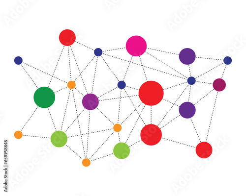 Vector blockchain networking connected technology fintech template.