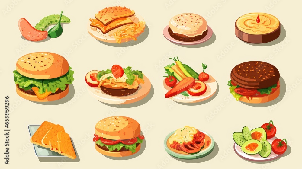 Food set, vector Food set, vector