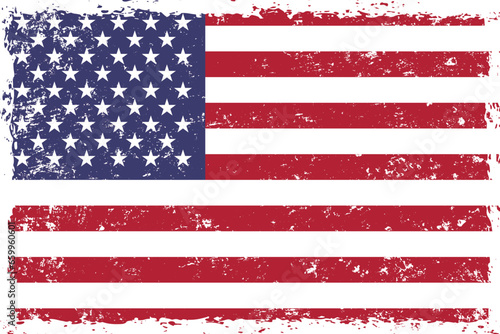 United states flag grunge distressed style
