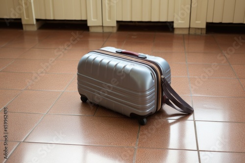 suitcase lying on the floor